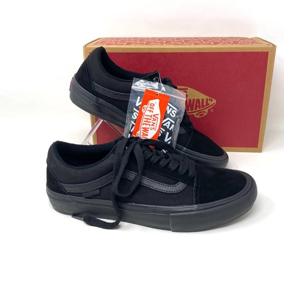 Vans Old Skool Pro Shoes Womens Black Skate Casual Suede Canvas Size VN000ZD41OJ - Picture 8 of 10